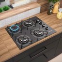 Ver imagem 4 de Kit Balcão para Cooktop Cozinha Kaiki Violeta Branco com Fogão Cooktop 4 Bocas Itatiaia Essencial