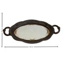 Ver imagem 5 de Bandeja Espelhada Redonda Grande com Alças Resina 46cm