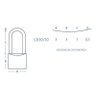 Cadeado Haste Longa 30/70mm Land - 4