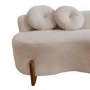 Ver imagem 7 de Namoradeira Sofá Feijão Lounge 120cm Orgânica Veludo Bege