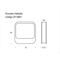 Puxador de Embutir Valhalla Preto Zen Design Zp5807.24 - 3