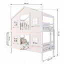 Ver imagem 4 de Beliche Infantil Casinha Dos Sonhos com Fechamento Inferior em Madeira Maciça Branco Megamobilia