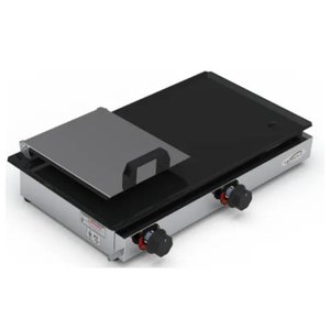 Chapa de Lanches Sanduíches Hotdog 30x60 Inox com Prensa