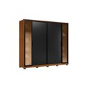 Ver imagem 7 de Guarda Roupa 4 Portas de Correr e 4 Gavetas C- 2 Vidros Reflecta e Pés Laredo Flex Nogueira-