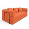 Sofa Cama 2 Lugares Virginia 185cm Boucle Sofa na Caixa Terracota - 1