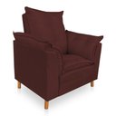 Ver imagem 3 de Poltrona de Amamentação com Puff Laura Suede - Pallazio Marsala