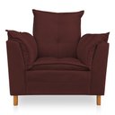 Ver imagem 4 de Poltrona de Amamentação com Puff Laura Suede - Pallazio Marsala