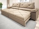 Ver imagem 1 de Sofá com Carregador Usb e Molas no Assento Retrátil Reclinável Nice 2,50m Linho Soft - Netsofas
