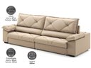 Ver imagem 5 de Sofá com Carregador Usb e Molas no Assento Retrátil Reclinável Nice 2,50m Linho Soft - Netsofas