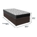 Ver imagem 2 de Cama Ortobom D33 Solteiro com Box Baú Bege Iso100 Marrom