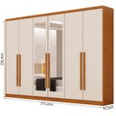 Ver imagem 2 de Guarda Roupa Casal Jalisco 6 Portas 4 Gavetas com Espelho Cinamomo Fendi - Novo Horizonte