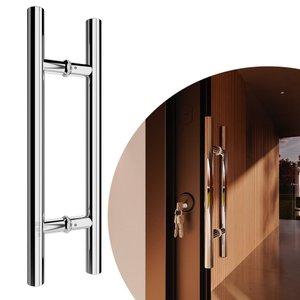 Puxador Duplo Df 907-32 - Polido - 30 Cm