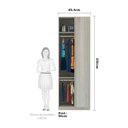 Ver imagem 2 de Guarda-roupa Solteiro Luciane Canto Reto Direito e Esquerdo Prime Plus 1 Porta 80 Cm