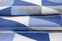 Ver imagem 5 de Kit Tapetes e Passadeira De Cozinha 3 Peças Antiderrapante Ladrilhos Azul