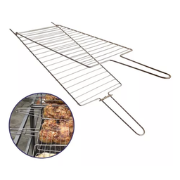 Grelha Dupla P para Carne Peixes Frango Churrasco - 7