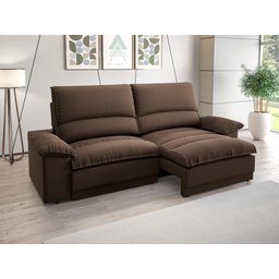Sofá Plaza 2,00m Retrátil e Reclinável Velosuede - Netsofas - 1