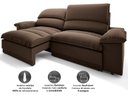 Ver imagem 4 de Sofá Plaza 2,00m Retrátil e Reclinável Velosuede - Netsofas