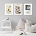 Ver imagem 2 de Kit 3 Quadros Posters Salvador Dali 24x18cm - com Vidro:madeira Branca