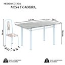 Ver imagem 3 de Conjunto Sala de Jantar com 6 Cadeiras Lívia Branco/Arabesco