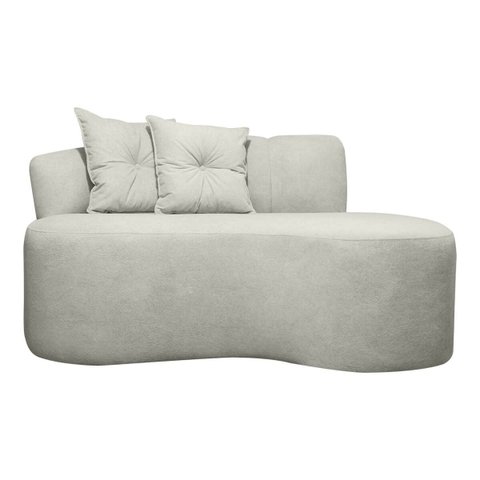 Sofá Namoradeira 2 Lugares Plaza Conceito Orgânico 145cm Bouclê Bege Sofa Store