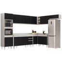 Ver imagem 1 de Armário de Cozinha Modulada de Canto 8 Peças Cp08 Balcão com Tampo Branco-preto - Lumil