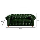 Ver imagem 6 de Sofá Chesterfield Luis Xv 3 Lugares Decoração Retrô Vintage - Couríssimo Verde 075