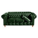 Ver imagem 3 de Sofá Chesterfield Luis Xv 3 Lugares Decoração Retrô Vintage - Couríssimo Verde 075