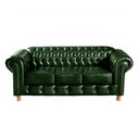 Ver imagem 2 de Sofá Chesterfield Luis Xv 3 Lugares Decoração Retrô Vintage - Couríssimo Verde 075