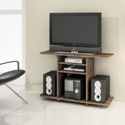 Rack Estante para Tv Compacto Sala de Estar Quarto - Rústico - 1