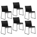 Ver imagem 1 de Kit 6 Cadeiras Tubular Fronteira Preto