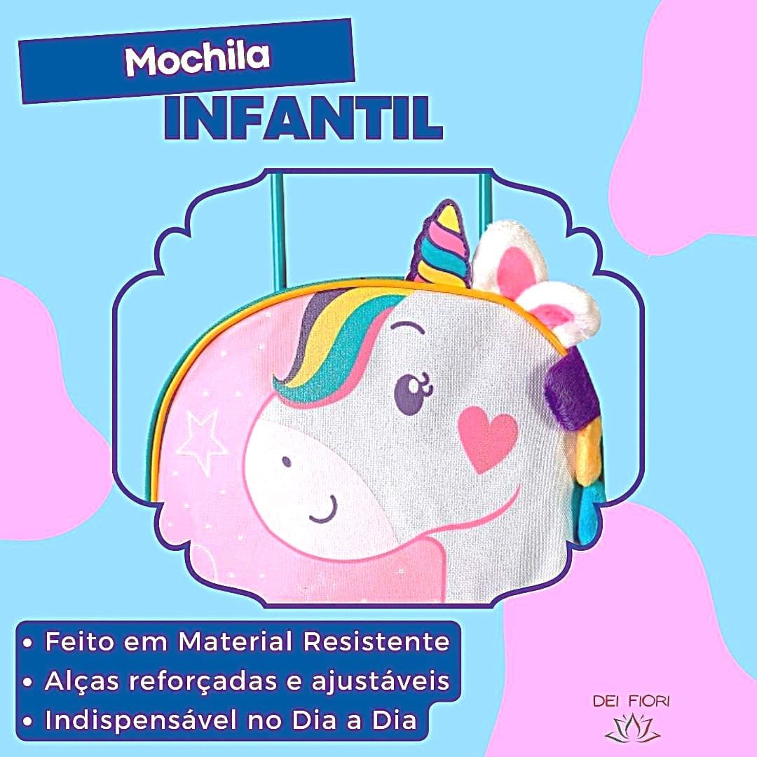 Mochila Infantil Escolar Unicornio Rodinhas Alças Ajustaveis - 4