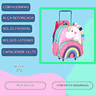 Mochila Infantil Escolar Unicornio Rodinhas Alças Ajustaveis - 2