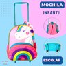 Mochila Infantil Escolar Unicornio Rodinhas Alças Ajustaveis - 6