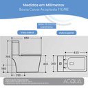 Ver imagem 4 de Vaso Sanitário com Caixa Acoplada Saída Horizontal Fiume Luxo Acqua Casa