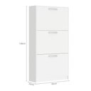 Ver imagem 2 de Sapateira Nick 65cm 3 Portas Basculantes 18 Pares Branca