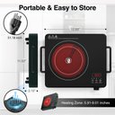 Ver imagem 7 de Vbgk Cooktop Elétrico 1800w com 9 Níveis de Potência e Timer (verde)