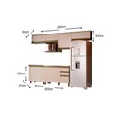Ver imagem 2 de Cozinha Modulada Henn Connect 8 Peças (4 Armários + 2 Balcões + 2 Complementos) C8p11 Duna/
