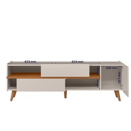 Rack Purus para Tv até "65 3 Portas - Colibri - Off White Matte / Frejo - 2