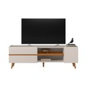 Ver imagem 7 de Rack para TV Purus até 65 3 Portas Off White Matte/Freijó Colibri Decor