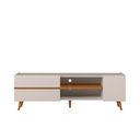 Ver imagem 3 de Rack para TV Purus até 65 3 Portas Off White Matte/Freijó Colibri Decor