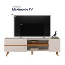 Ver mais imagens de Rack para TV Purus até 65 3 Portas Off White Matte/Freijó Colibri Decor
