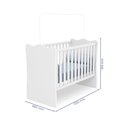 Ver imagem 3 de Quarto Infantil com Guarda Roupa 2 Portas 3 Gavetas com Cantoneira, Berço e Cômoda Trocador Meu Soni