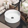 Cuba Apoio Sobrepor Banheiro Redonda Lavabo 35cm Branca - 4