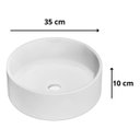 Ver imagem 5 de Cuba Apoio Sobrepor Banheiro Redonda Lavabo 35cm Branca