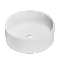 Cuba Apoio Sobrepor Banheiro Redonda Lavabo 35cm Branca - 2