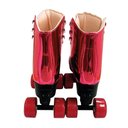 Ver imagem 2 de Patins Shine Ajustável com 4 Rodas Rosa Platinado Brilhante - Fenix - 31 - 34