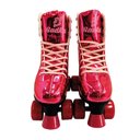 Ver imagem 4 de Patins Shine Ajustável com 4 Rodas Rosa Platinado Brilhante - Fenix - 31 - 34