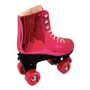 Ver imagem 3 de Patins Shine Ajustável com 4 Rodas Rosa Platinado Brilhante - Fenix - 31 - 34