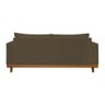 Sofá Living 2 Lugares Suede Resistente Madeira e Almofadas - 6