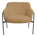 Ver imagem 3 de Poltrona Decorativa Jade Base Aço Preto Bouclé Camel Nexta Casa